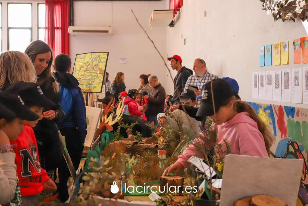 Alumnado de escuelas rurales presentando proyectos científicos